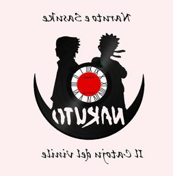 orologio da parete in vinile anime naruto