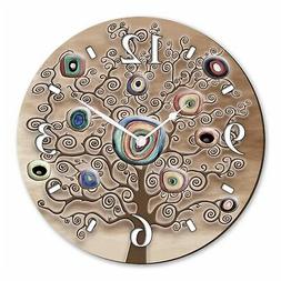 O Da Parete Lavorato In Legno 32x32 Cm Tree