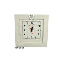 orologio da parete legno chiaro bianco con