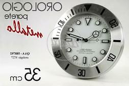 O Da Parete Moderno In Metallo Silver 35 Cm Quadrante Simile