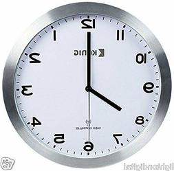 O Da Parete Radiocontrollato 30cm 12" Analogico Silver Bianc