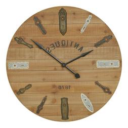 O Da Parete Rotondo In Legno Naturale Diametro 91 Ea-6489 Gr