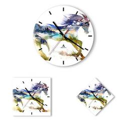 O Da Parete Su Vetro Cavallo Natura Illustrazione 12 Forme I