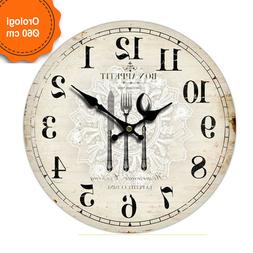 O Da Parete Vintage Orologi A Muro Tondo Con Posate Forchett