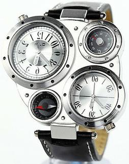 O Da Polso Con Bussola E Termometro Decorativi Due Fusi Orar