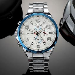 O Da Polso Curren 8276 Uomo Analogico Quarzo Business Silver