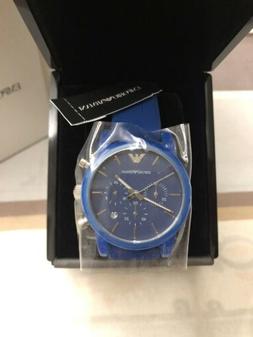 O Da Polso Emporio Armani Ar1058 Cinturino Blu Gomma Logato