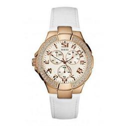 O Da Polso Femminile Prism W12575l1 Pelle Bianco Brillantini