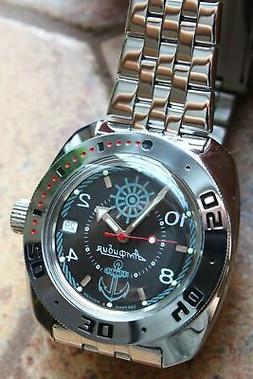 O Da Polso Meccanico Meccanico Russo Vostok Amphibian Diver 