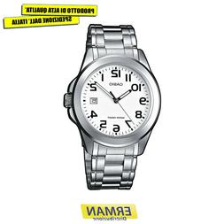 O Da Polso Casio Mtp-1259pd-7 Da Uomo Cinturino In Acciaio