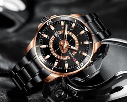 O Da Polso Uomo In Acciaio Navy Nautica Nero E Oro Rosa Glam