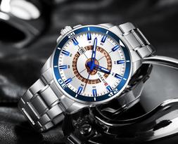 O Da Polso Uomo In Acciaio Sportivo Classico Silver Quadrant