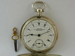 O Da Tasca  Funziona Longines Nacib  Silver Pocket Watch Wor