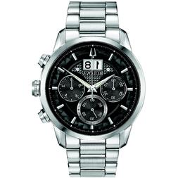 O Uomo Bulova 96b319 "sutton Big Date" In Acciaio Con Quadra
