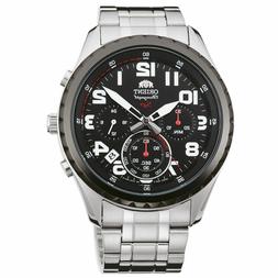 O Orient Da Uomo Al Quarzo Argento Analogico Watch Cronograf