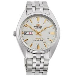 O Orient Da Uomo Al Quarzo Polso Argento Analogico Watch 3 S