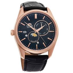 O Orient Da Uomo Automatico Polso Analogico Pelle Watch Nero