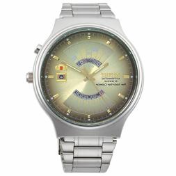 O Orient Da Uomo Automatico Polso Argento Analogico In Accia