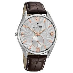 O Festina Da Uomo Classico Cinturino In Pelle Marrone Vintag