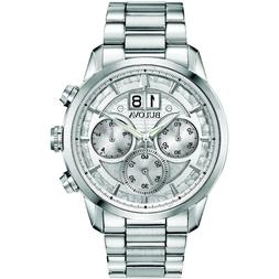 O Da Uomo In Acciaio Cronografo Bulova Gran Data 96b318 Vp32