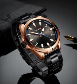 O Da Uomo In Acciaio Nero Argento Oro Sportivo 3atm/30mt Occ