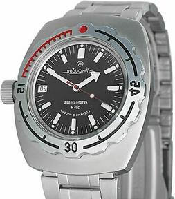 O Da Uomo Originale Vostok Amphibia Scuba 090662 Dalla Russi