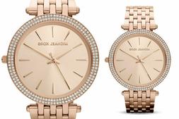 O Michael Kors Darci Mk3192 Pav&eacute; 39mm,cinturino Oro Rossa G