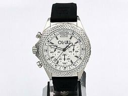 O Liu-jo Derby Acciaio Cinturino Silicone Cronografo Quarzo 