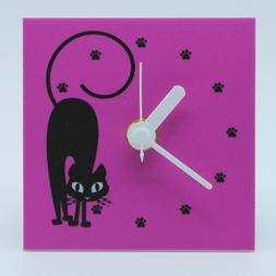 O Design Da Tavolo E Da Parete Gatto Con Sfondo Fucsia, Made