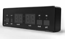 O Digitale Da Parete Muro A Led Datario Sveglia Temperatura 