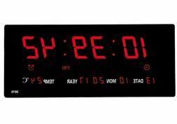 O Digitale Da Parete Muro Led Rosso Datario Temperatura Tabe