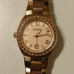 O Donna Acciaio Fossil Am4508, Wristwatch In Buono Stato, Mo