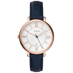 O Fossil Donna Al Quarzo Da Polso Pelle Blu Watch Ladies Ana