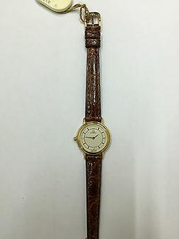 O Donna Omega Classico Pelle Gold Watch Gold Ladies Oro 18 K