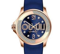 O Donna Liu Jo Dancing Tlj792 Oro Rosa E Pelle Blu Con Zirco