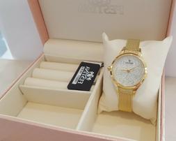 O Festina Donna F20337/1 Bianco Dorato Maglia Milanese E Swa