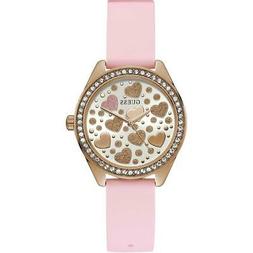 O Donna Guess Gw0007l1 Silicone Rosa Ros&egrave; Swarovski Cuori