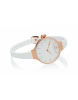 O Donna Hoops Noveau Ch&eacute;rie Gold White Gioielleria Cucchy