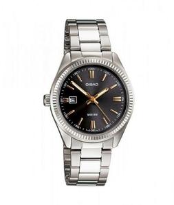 O Donna Casio Ltp-1302d-1a2 Acciaio Quadrante Nero Indici Do