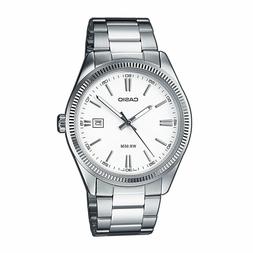 O Donna Casio Ltp-1302d-7a1 Acciaio Quadrante Silver Con Dat