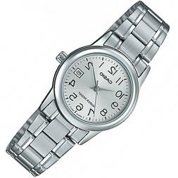 O Casio Donna Ltp-v002d-7b Acciaio Quadrante Silver Con Data