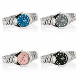 orologio donna luxury day date bracciale acciaio