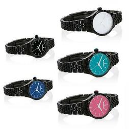 O Donna Hoops Luxury Noir Bracciale Acciaio Nero Colorato