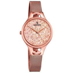 O Donna Mademoiselle Acciaio Rosato Cristalli Rosa F20333/2