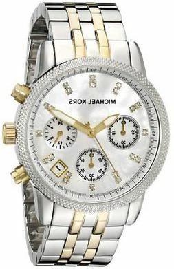 O Donna Michael Kors Mk5057 Crono E Data Acciaio Bicolor Sil