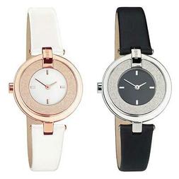 O Donna Breil Breilogy Vera Pelle Nero Bianco Ros&egrave; Swarovsk