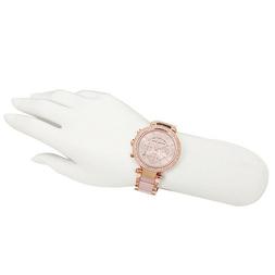 O Donna Parker Mk5896 Cronografo In Acciaio Rosa Nuovo