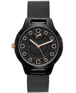 O Donna Puma Reset P1010 Bracciale Acciaio Nero Mesh Ros&egrave; M