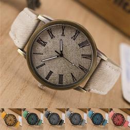 O Economico Al Quarzo Con Cinturino In Denim E Numeri Romani