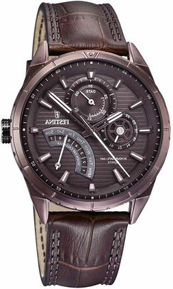 O Elegante Uomo Festina F16988-1 Acciaio  Pelle Marrone Vint